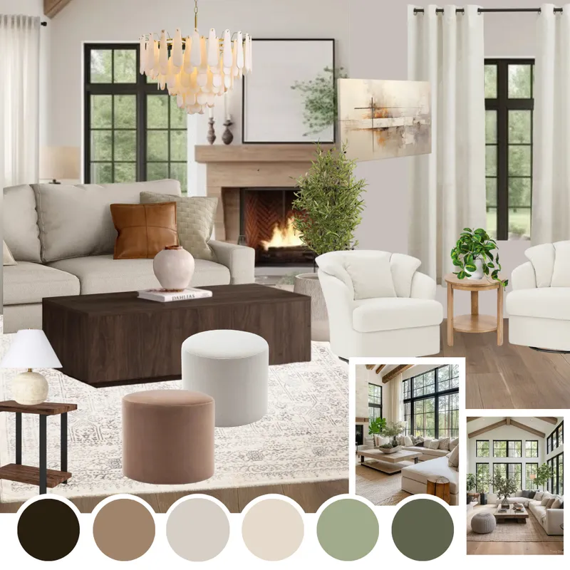 Cozy Living Room Redesign design board 1