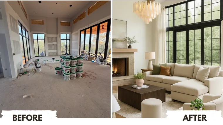 Cozy Living Room Design – New York, United States before and after
